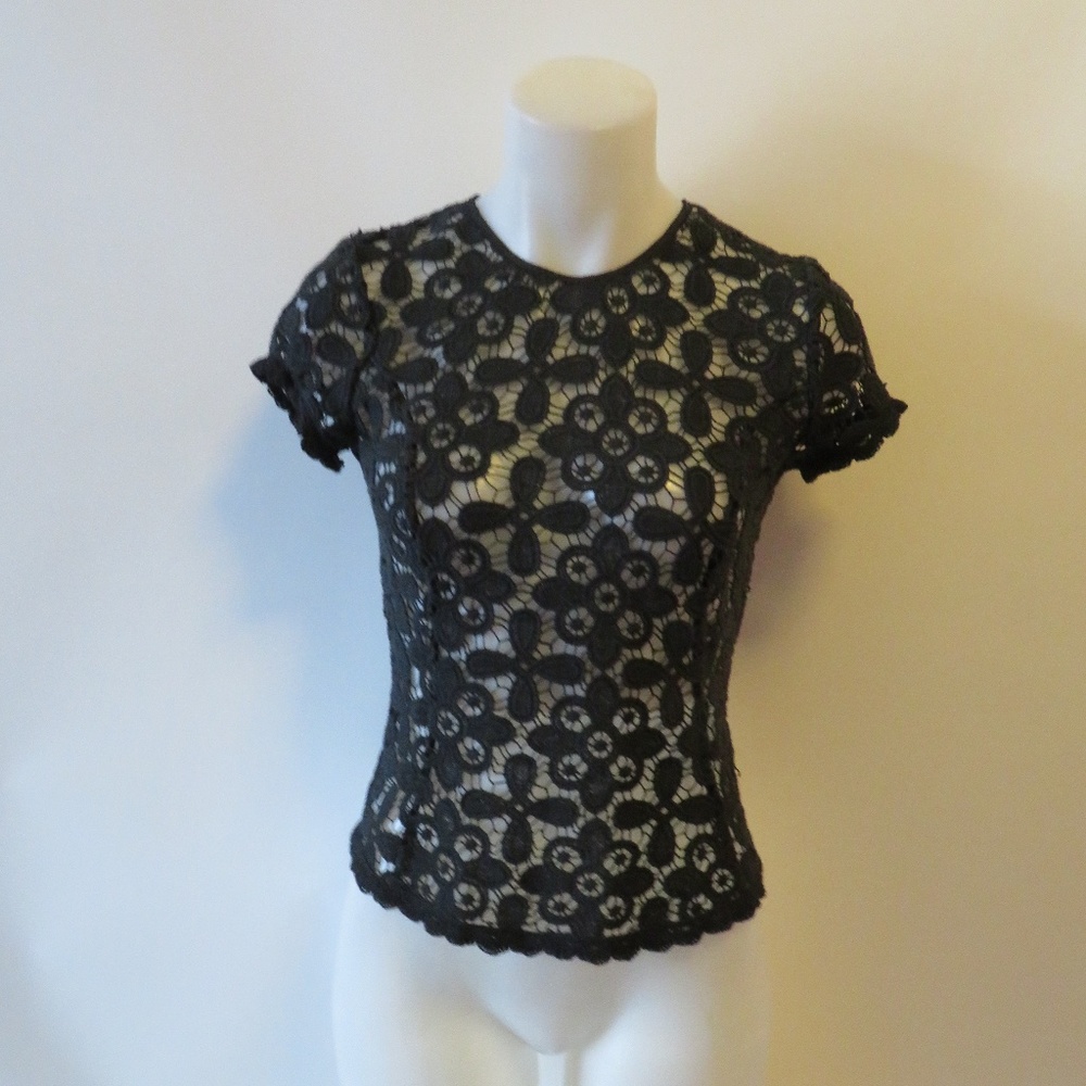 EXCLUSIVE FOR INTERMIX BLACK CROCHET SHORT S
